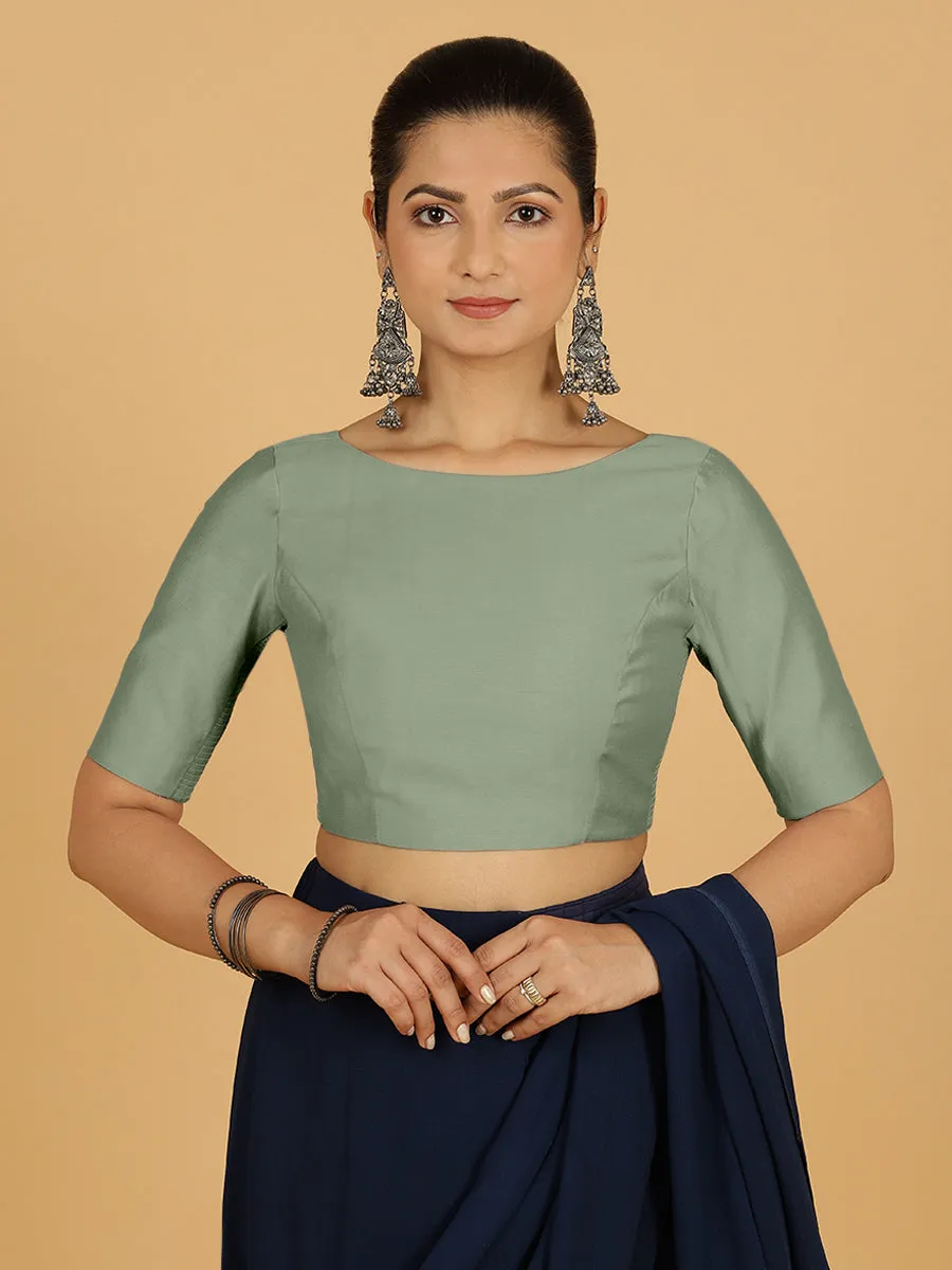 Trisha x Rozaana |  Saree Blouse in Mint Green