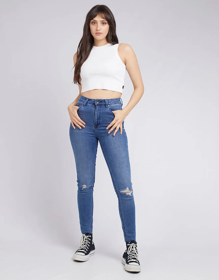 Vice High Skinny Jean Blue Dime Trash