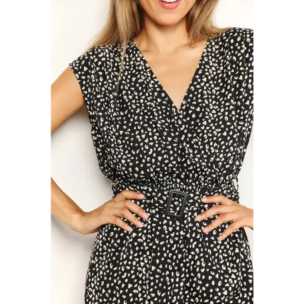 Wild Elegance Trendy Leopard Print Romper in Timeless Designer Clothing