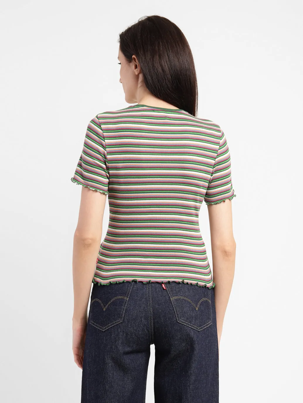 Women's Striped Regular Fit T-shirt
