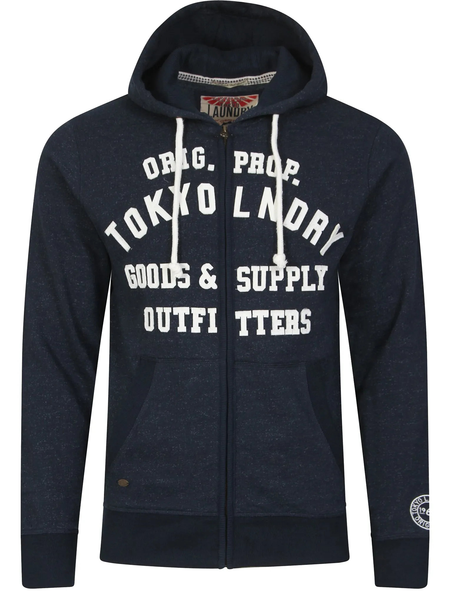 Wonowon Zip Through Hoodie in Dark Navy - Tokyo Laundry