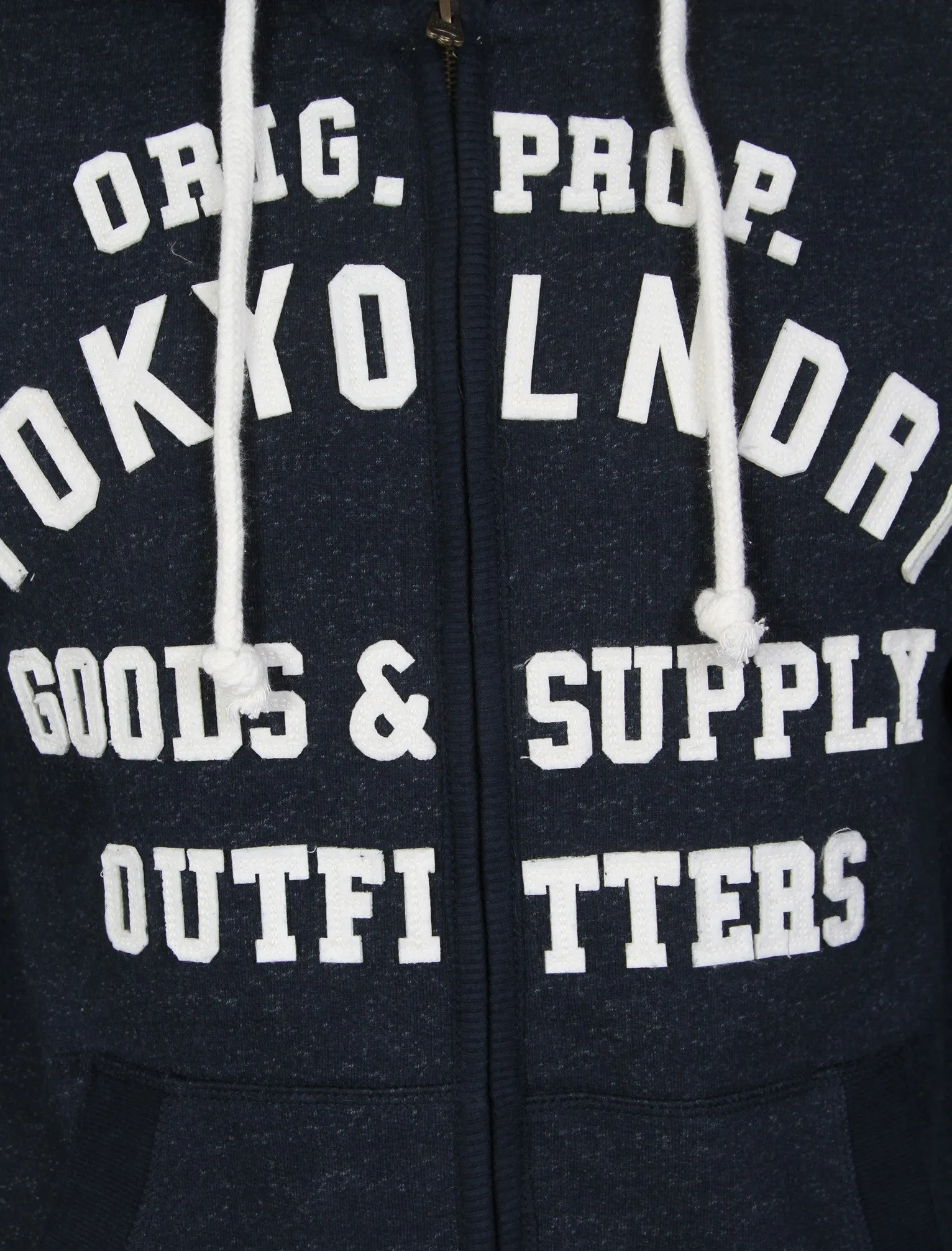 Wonowon Zip Through Hoodie in Dark Navy - Tokyo Laundry