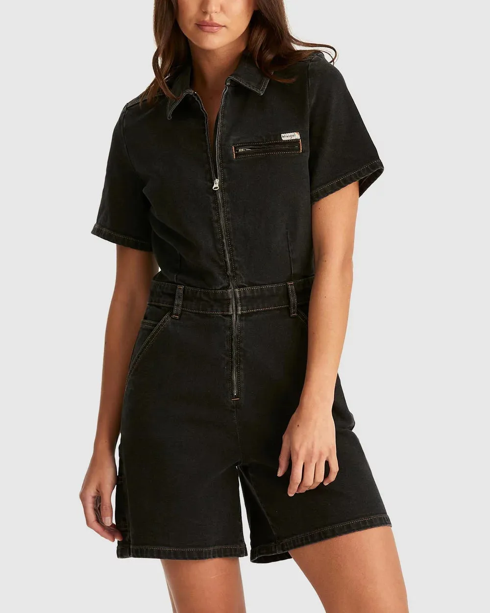 Wrangler - Breakout Carpenter Romper (Black)