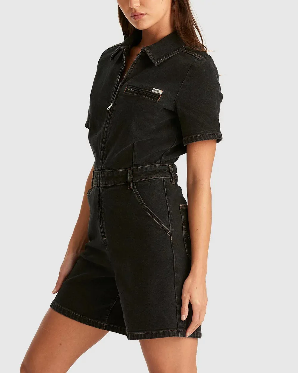 Wrangler - Breakout Carpenter Romper (Black)